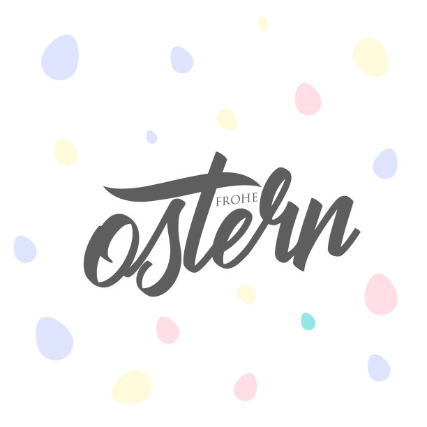 复活节快乐德文文本字母Paschal贺卡。向量春天假期Frohe Ostern书法字体在白色背景股票插图图片下载