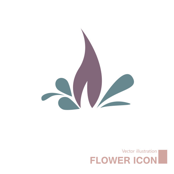 矢量绘制花图标。图片下载