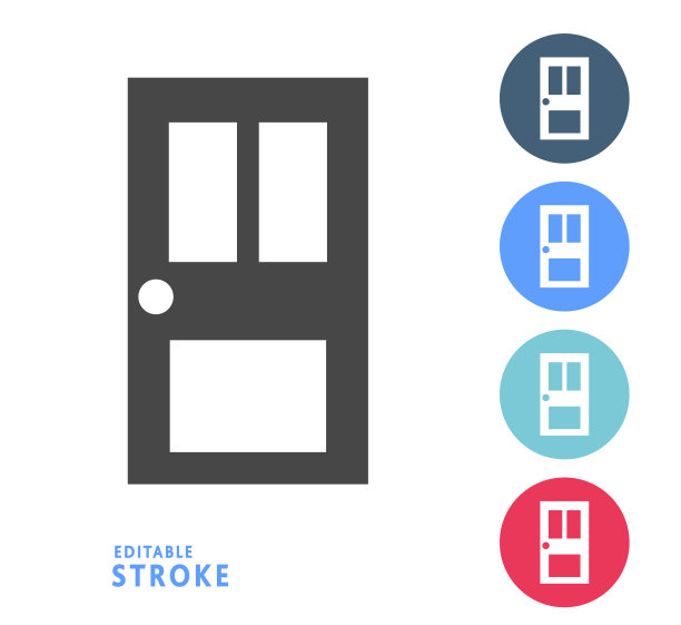 家居效率家门图标设置多色圈图片下载