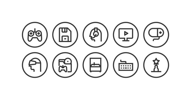 电子游戏，手柄，保存游戏，赢家，街机游戏图标设计图片下载