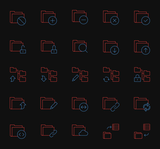 文档和文件图标集图片下载