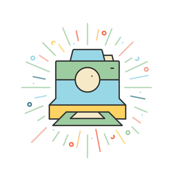 宝丽来相机线图标图片下载