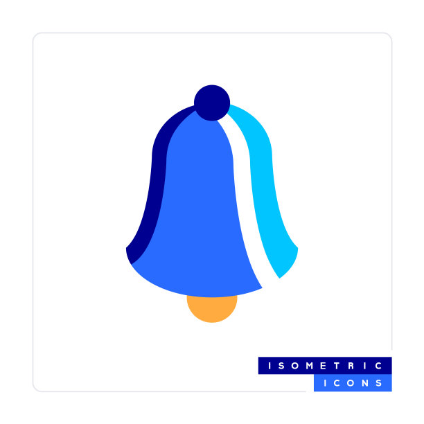 通知符号等距Web Banner概念和三维设计图片下载
