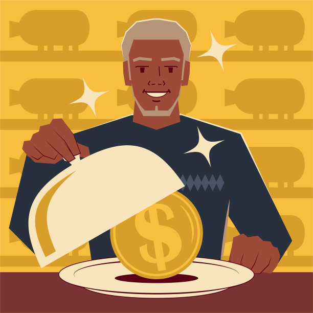 一名年长男子微笑着打开了一个装有美元的半圆形托盘的盖子。扑满背景图片下载