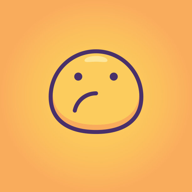 表情泡泡形状橙色背景图片下载