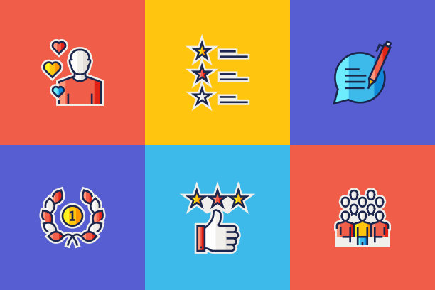 客户支持相关的平面样式线图标，矢量符号插图。图片下载