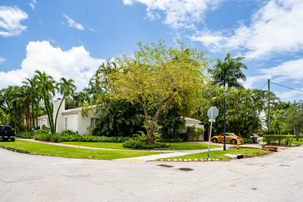 美国佛罗里达州迈阿密海滩拉戈尔斯岛豪华别墅的照片图片下载