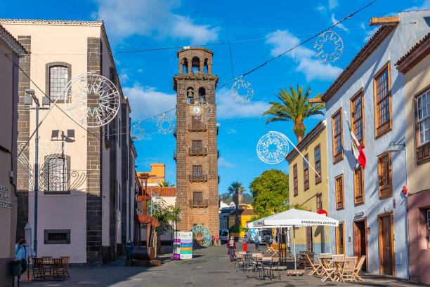 西班牙，加那利群岛，特内里费岛，拉拉古纳的孕育教堂。图片下载