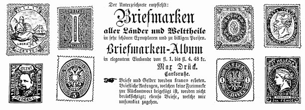 1867年在一家德国杂志上登邮票广告图片下载