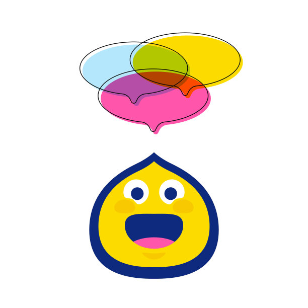 Emoticon喜悦和言语泡沫图片下载