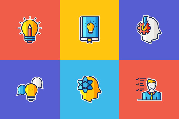 指导和培训相关的直线图标。轮廓向量符号插图。图片下载