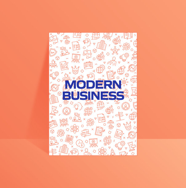 现代商业相关线风格矢量插图图片下载