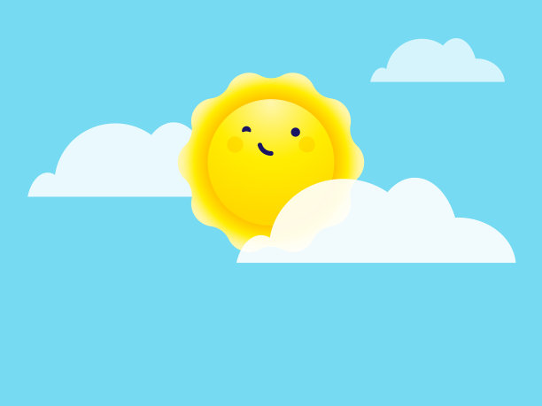 云间可爱的太阳图片下载