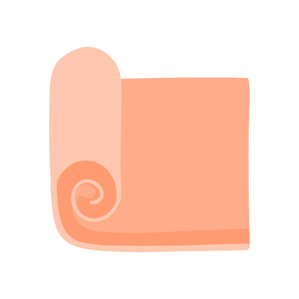 健身垫卡通风格图标。彩色符号矢量插图图片下载