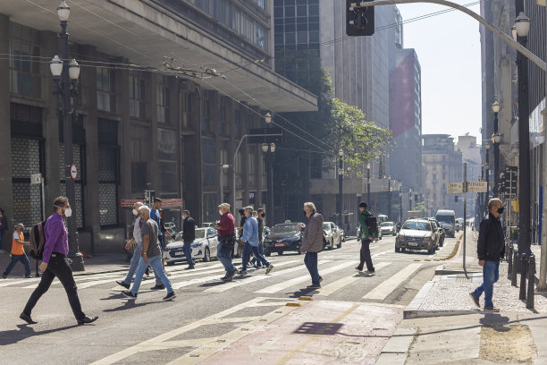 在市中心的流行病工作者São保罗图片下载