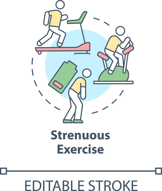 剧烈运动概念图标图片下载