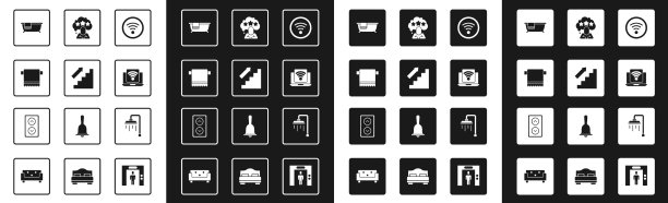 把wi-fi无线楼梯毛巾挂在衣架上图片下载