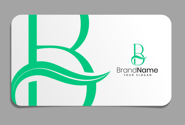 名片上的字母B标志图片下载