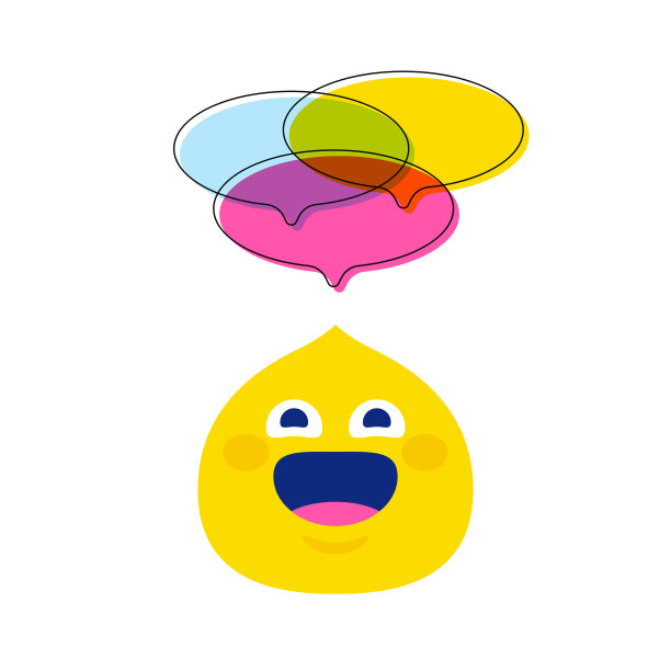 表情符号和语音气泡图标设计图片下载