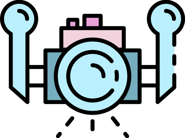 水下相机图标颜色轮廓图片下载