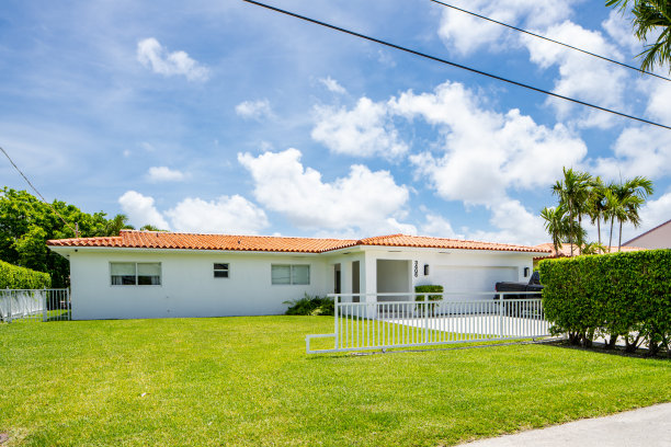 美国佛罗里达州迈阿密东岸社区分部的单户家庭住宅照片系列图片下载