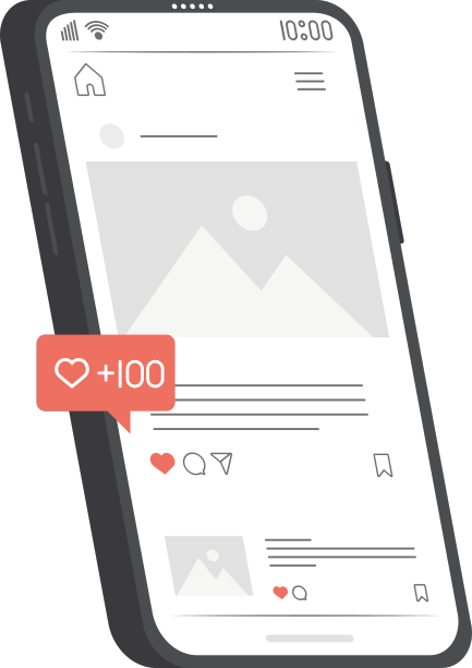 带有图片和喜欢泡泡的智能手机图片下载