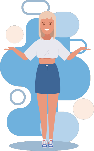 一位女商人把手伸向两边图片下载