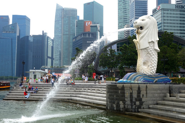 新加坡鱼尾狮公园图片下载