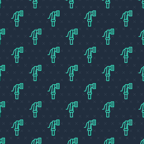 绿线花园软管图标隔离无缝图片下载