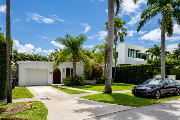 美国佛罗里达州迈阿密海滩拉戈尔斯岛豪华别墅的照片图片下载