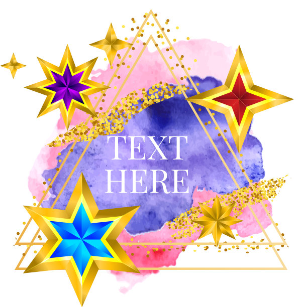 金画框油漆手绘笔触图片下载