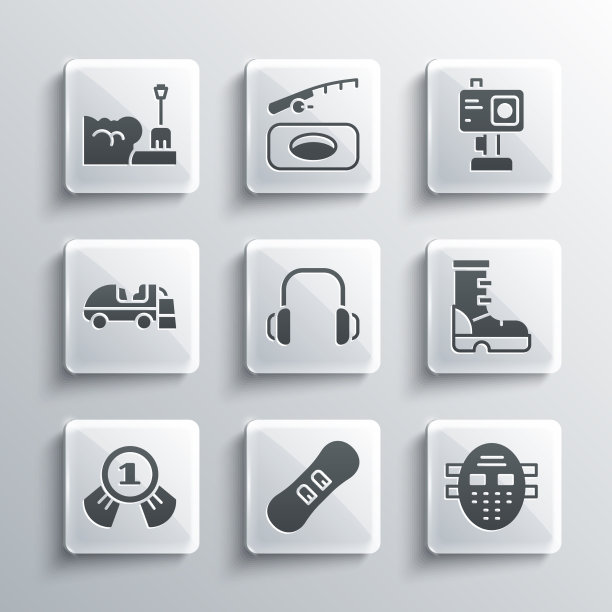 套滑雪板曲棍球面罩防水胶靴图片下载