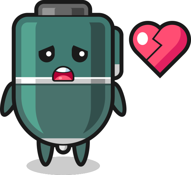 圆珠笔漫画是心碎的图片下载