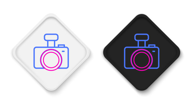 线照片相机图标孤立在白色图片下载