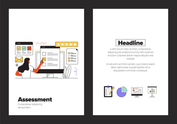 海报，封面和横幅的评估概念图片下载