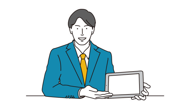 商人解释使用平板电脑图片下载