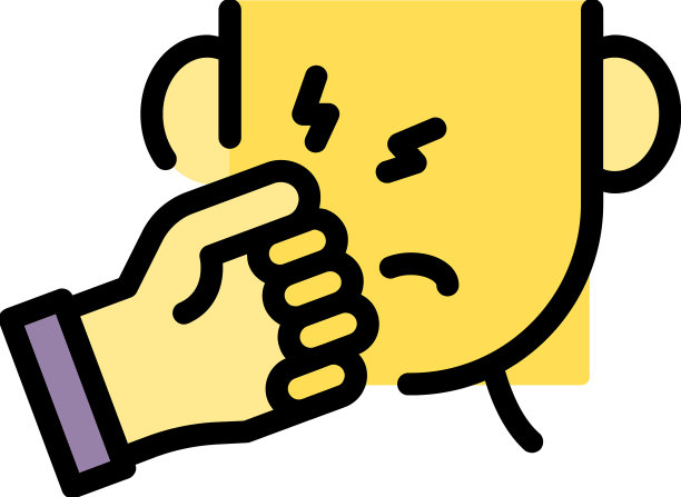 停止面对暴力图标颜色轮廓图片下载