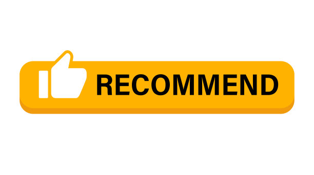 推荐按钮拇指向上和光标。向量股票插图图片下载