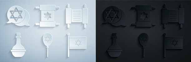 托拉卷轴上有大卫之星的气球图片下载