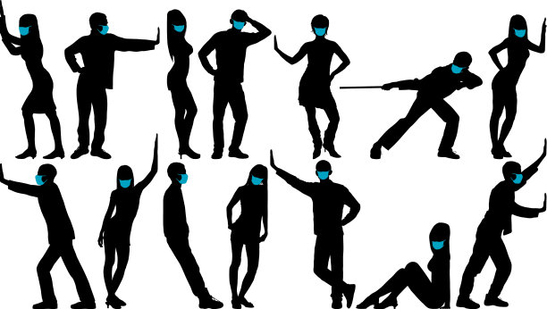 面具人物剪影图片下载