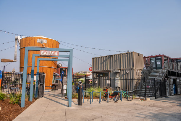 科罗拉多州柯林斯堡市中心交易所入口图片下载