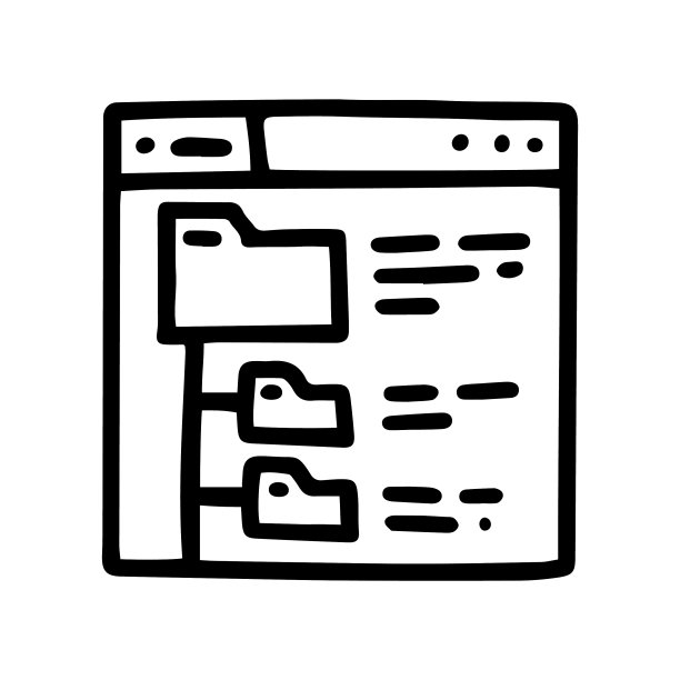 网站地图线涂鸦简单图标图片下载