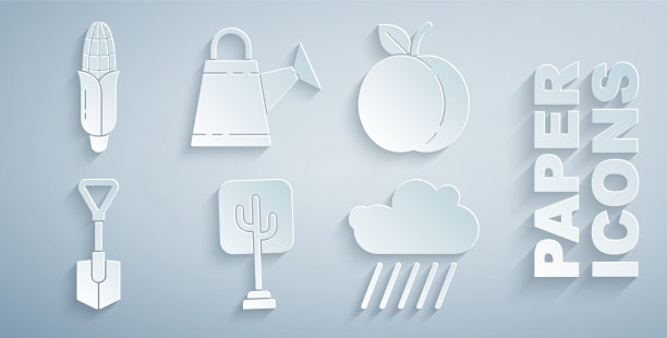 设树桃树果铲云带雨图片下载