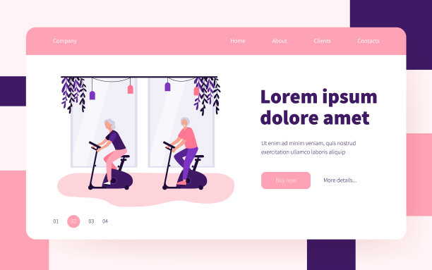 老年人在健身房里骑自行车训练图片下载