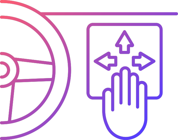 手势控制技术梯度线性图标图片下载