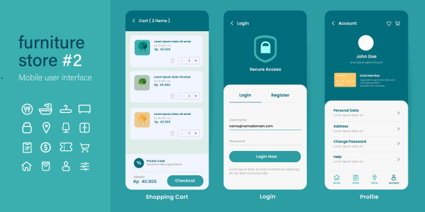 UI用户界面手机应用设计布局图片下载