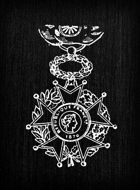 古色古香的法国版画插图:法国奖章奖图片下载