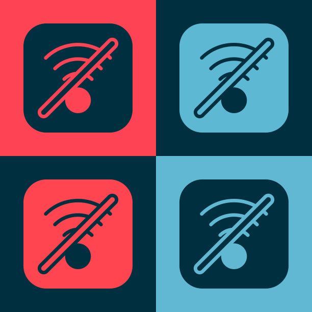 波普艺术无WiFi无线网络标志图片下载