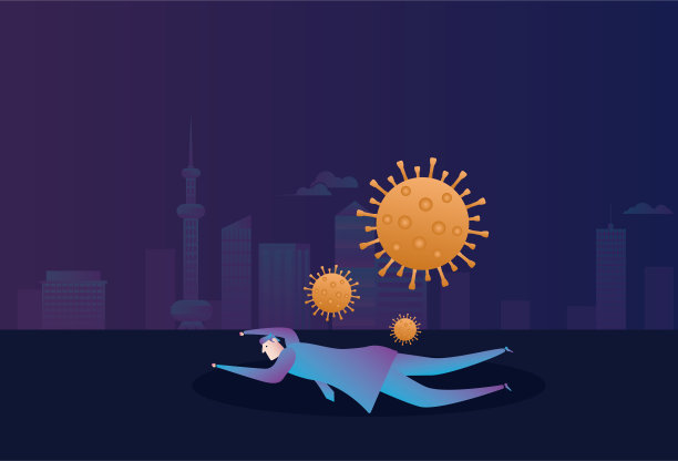 商人被病毒击倒图片下载