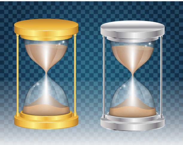 现实沙漏孤立沙手表复古图片下载